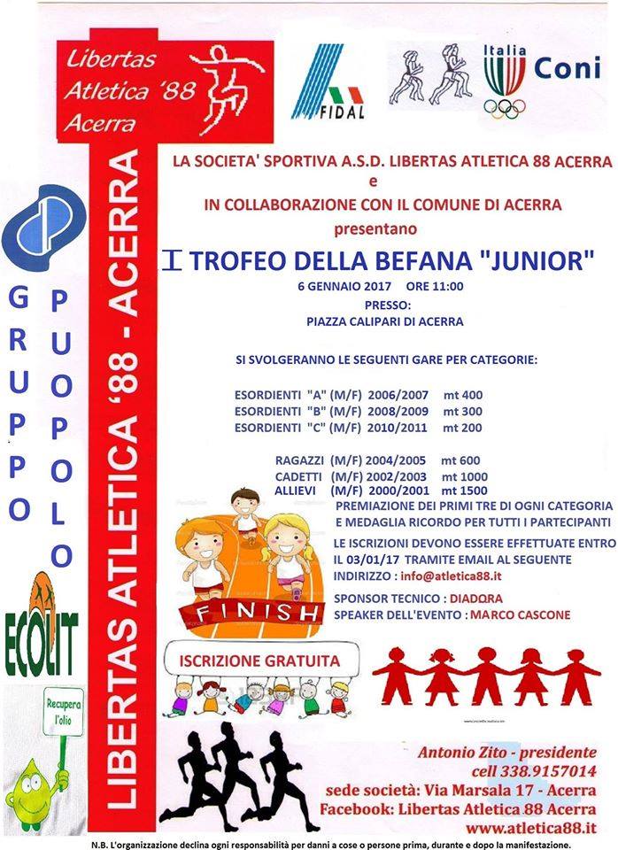 primo trofeo befana junior acerra
